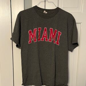 Gray Miami Ohio Vintage Graphic T-Shirt